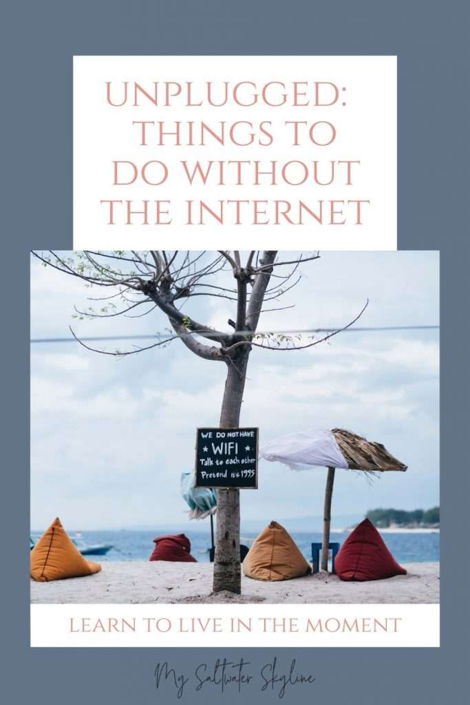 beach-bean-bags-tree-sign-saying-no-wifi-unplugged-things-to-do-without-the-internet-blog-post