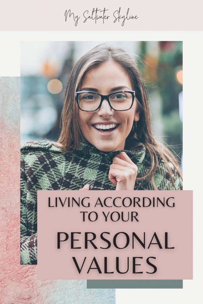 word-living-according-to-your-personal-values-overlayed-smiling-woman-pin-for-blog-post