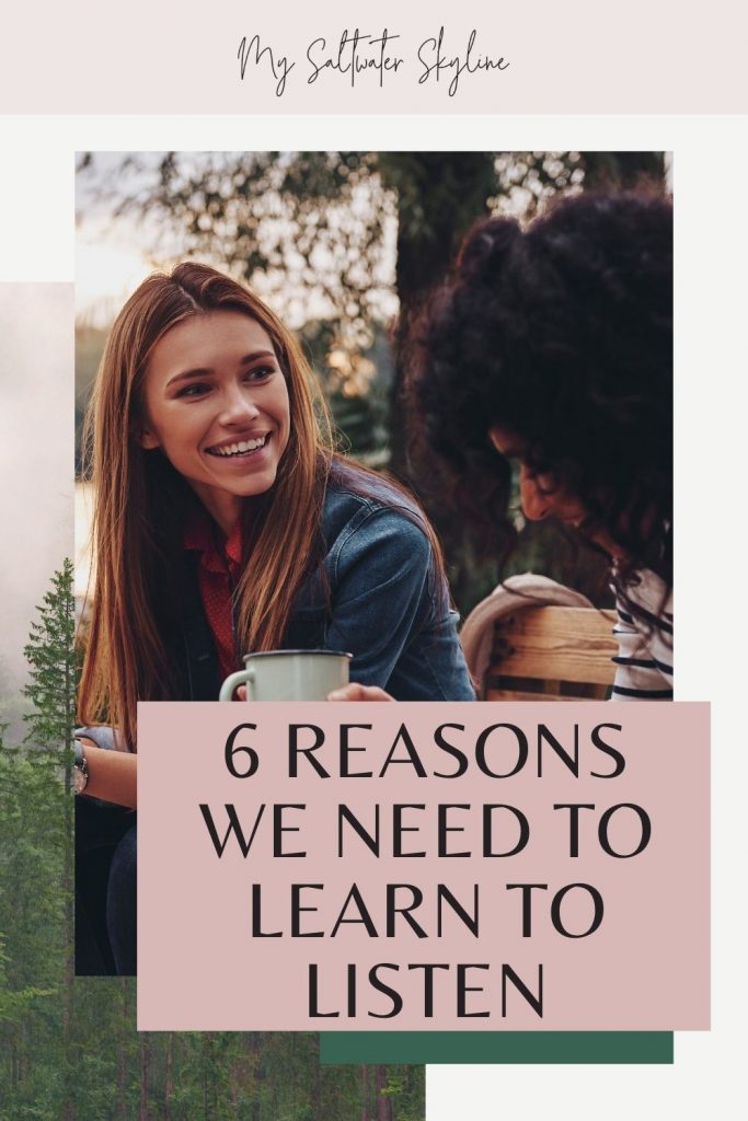 two-women-friends-sitting-around-campfire-talking-learn-to-listen-blog-post-pin
