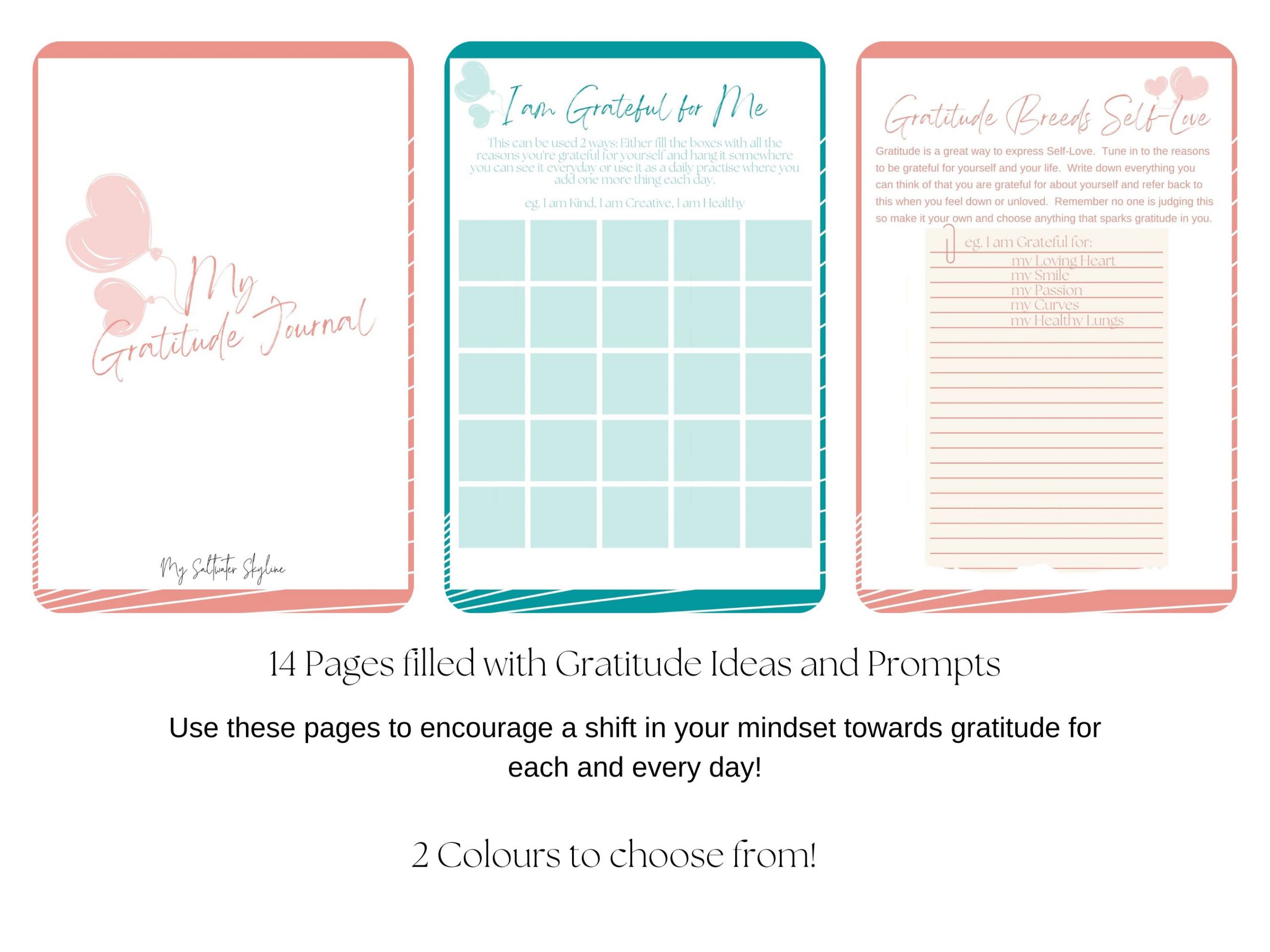 My Gratitude Journal Printable Guidebook - 14 Pages image 3