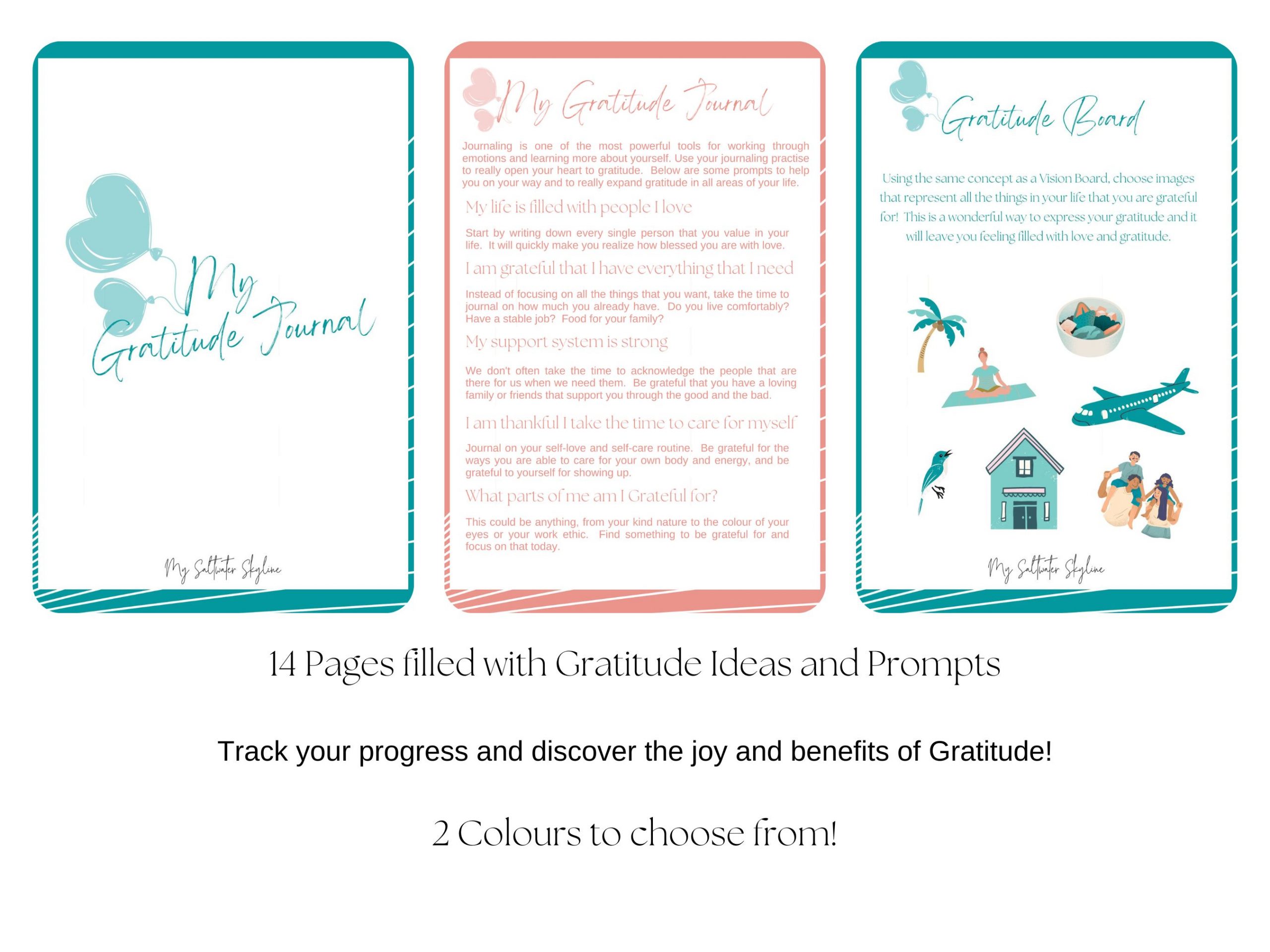 My Gratitude Journal Printable Guidebook - 14 Pages image 2