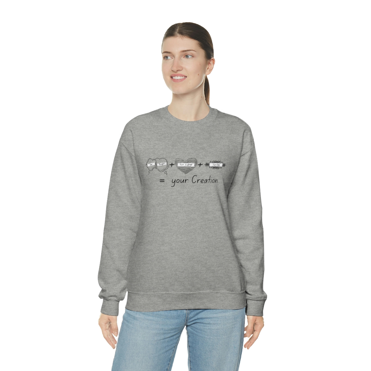 Creation Equation Crewneck Sweatshirt Heavy Blend image 9