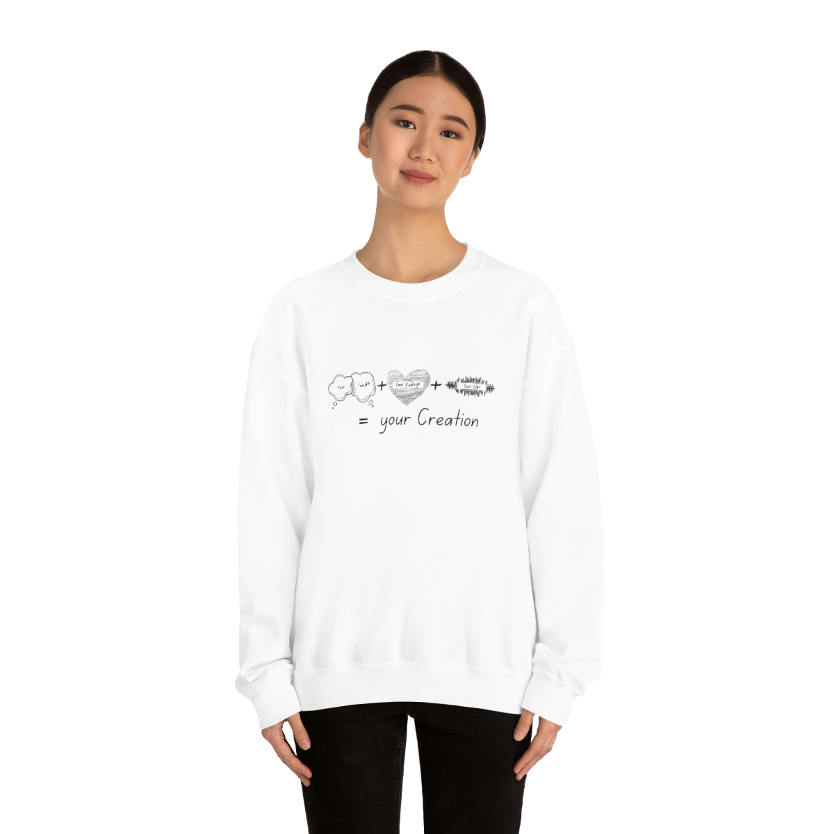 Creation Equation Crewneck Sweatshirt Heavy Blend image 4
