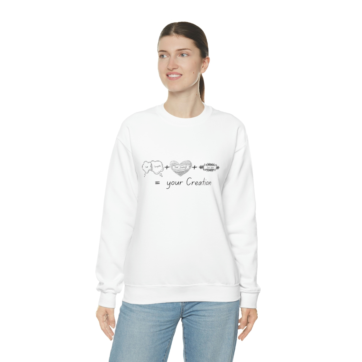 Creation Equation Crewneck Sweatshirt Heavy Blend image 5