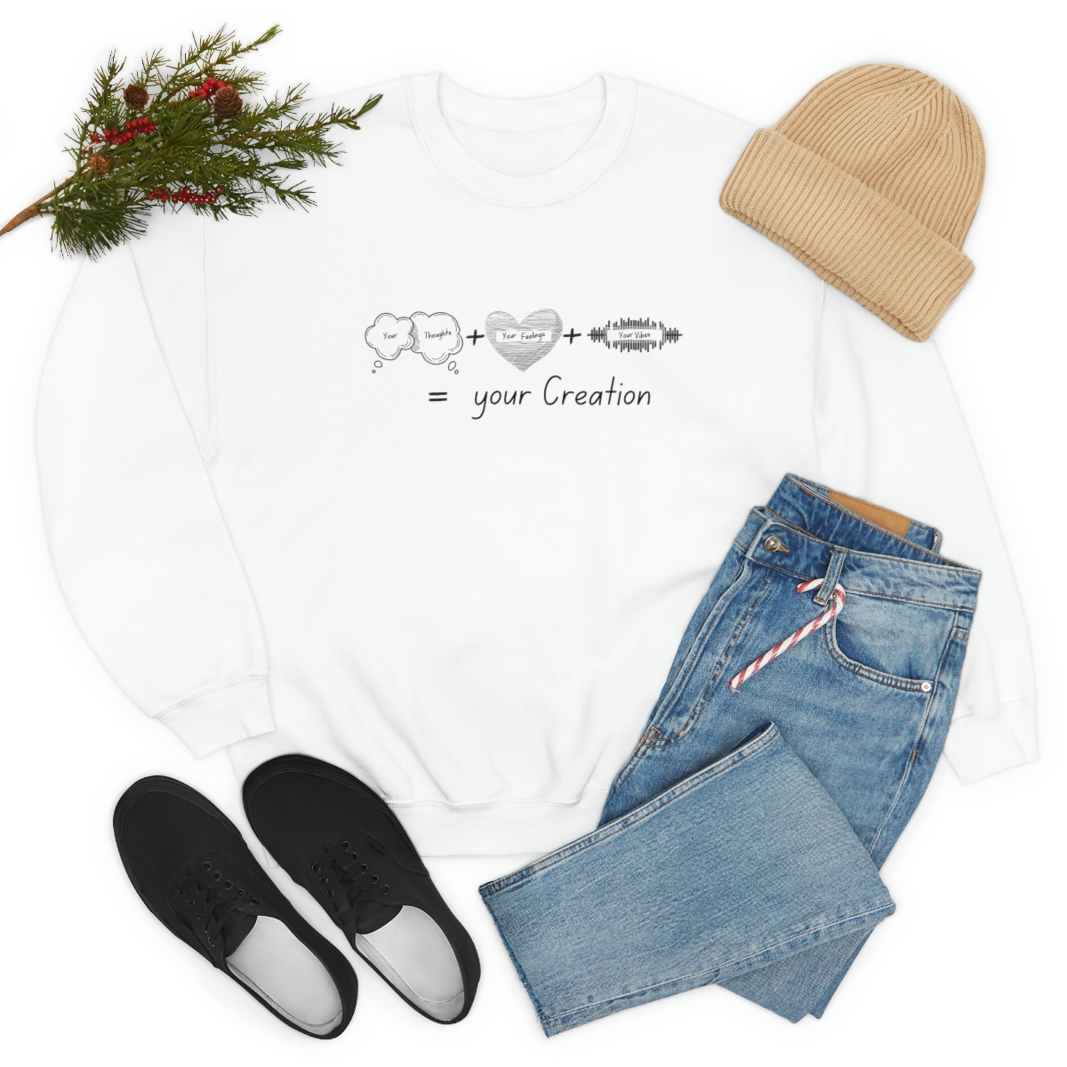 Creation Equation Crewneck Sweatshirt Heavy Blend image 6
