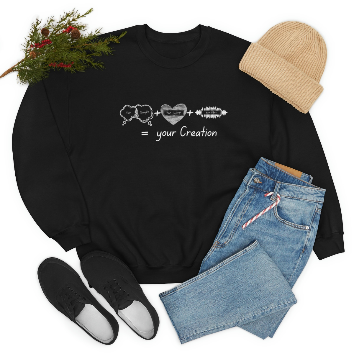 Creation Equation Crewneck Sweatshirt Heavy Blend image 3