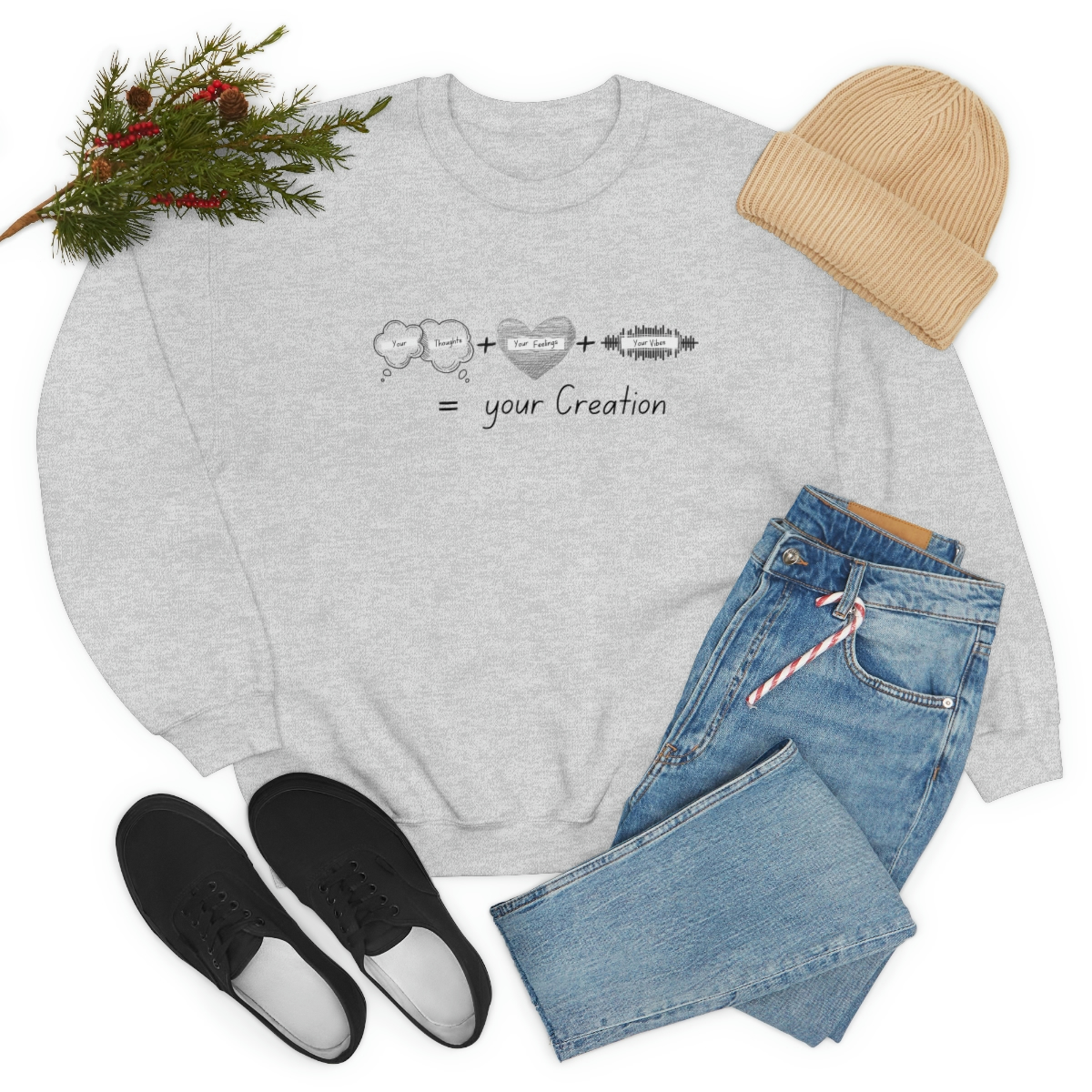 Creation Equation Crewneck Sweatshirt Heavy Blend image 7
